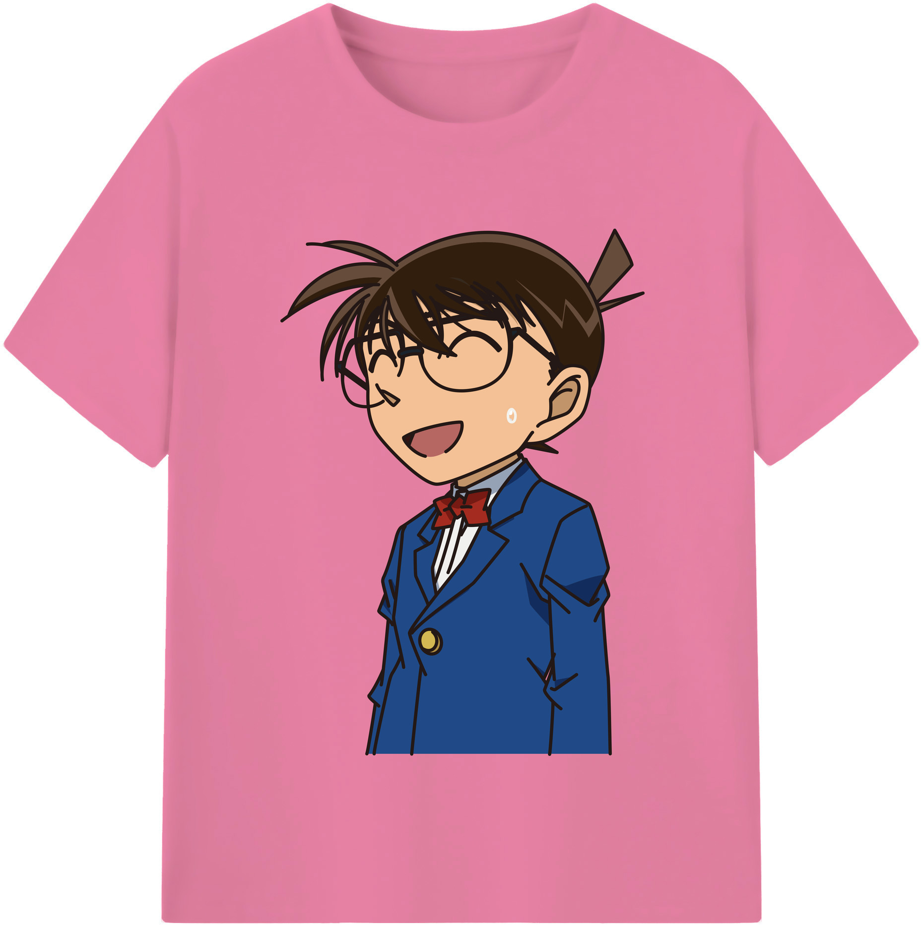 （画像用） 名探偵コナン 江戸川 コナン Detective Conan Conan Edogawa 綿100％半袖Tシャツ（フロントプリント）